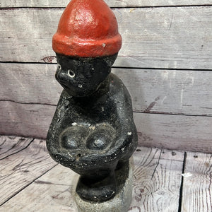 Antique Americano Cement statue of kid sitting