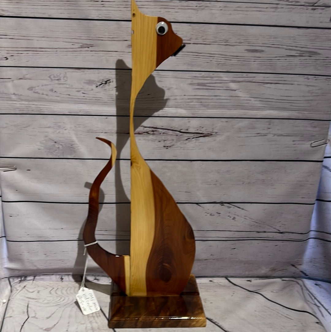 Handmade Wood Cat