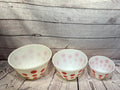 Fire king Polka Dot Mixing Bowls