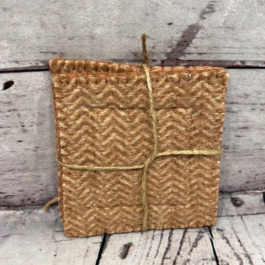Set 2 knitted coasters
