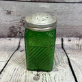 Green Glass Condiments Jar