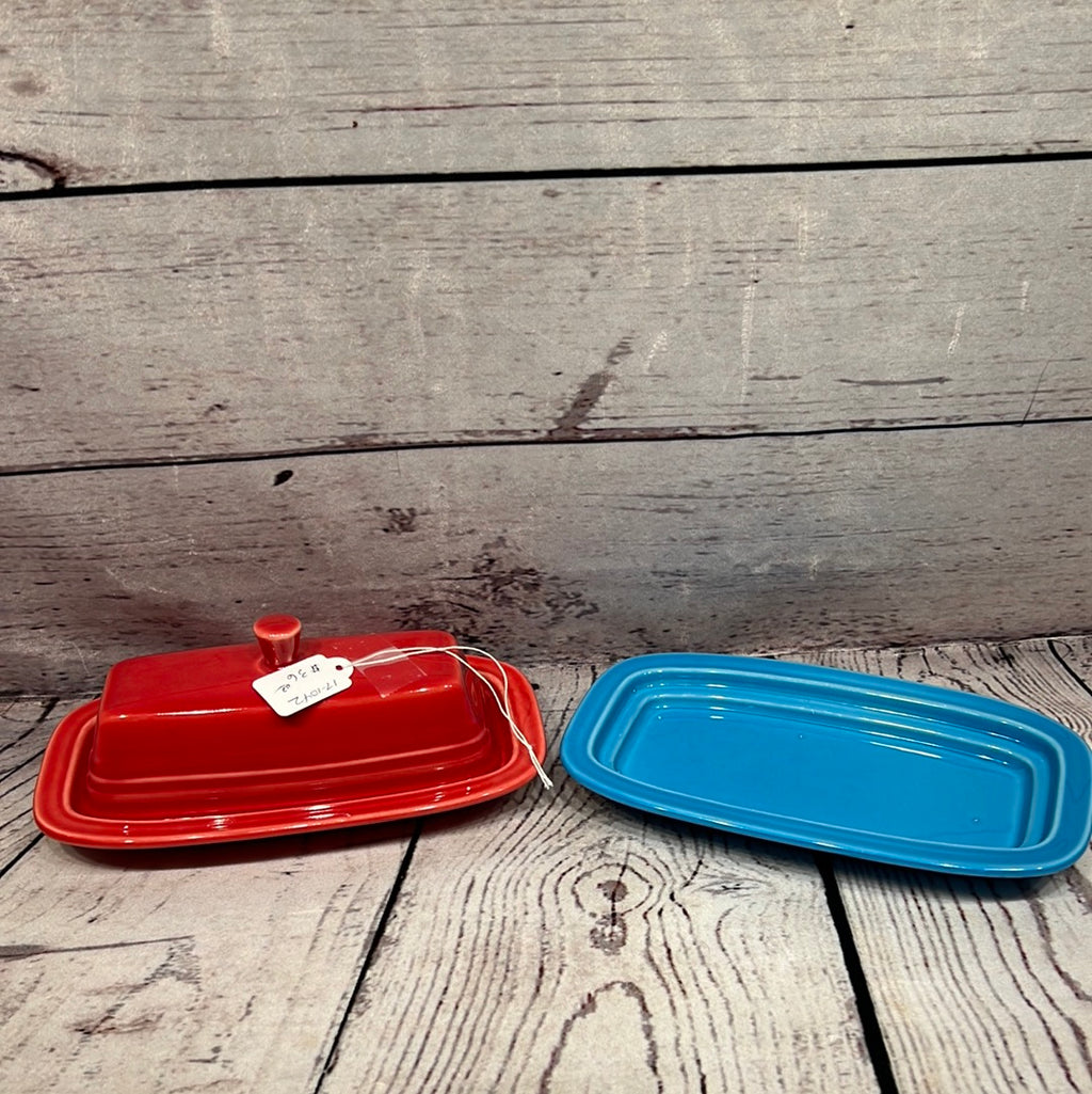 Fiesta ware butter dishes