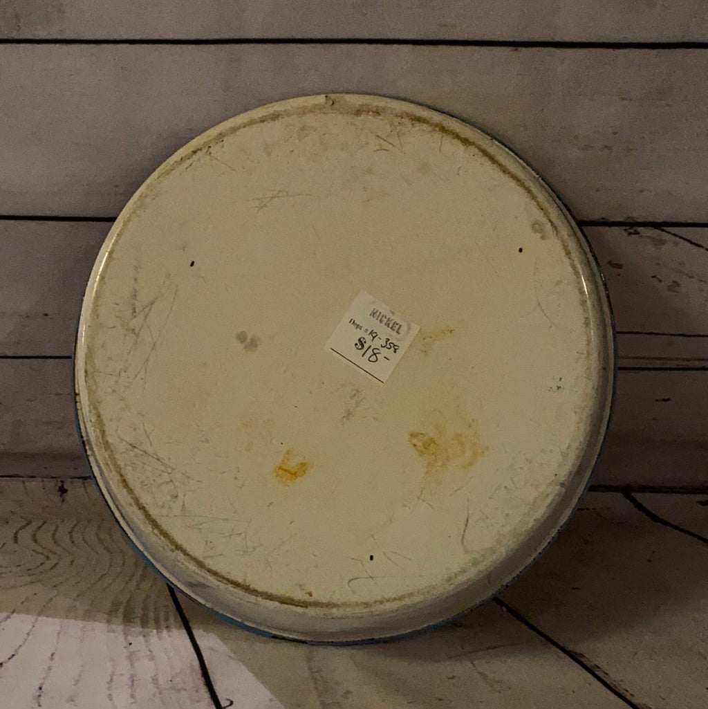 Blue enamel Tin