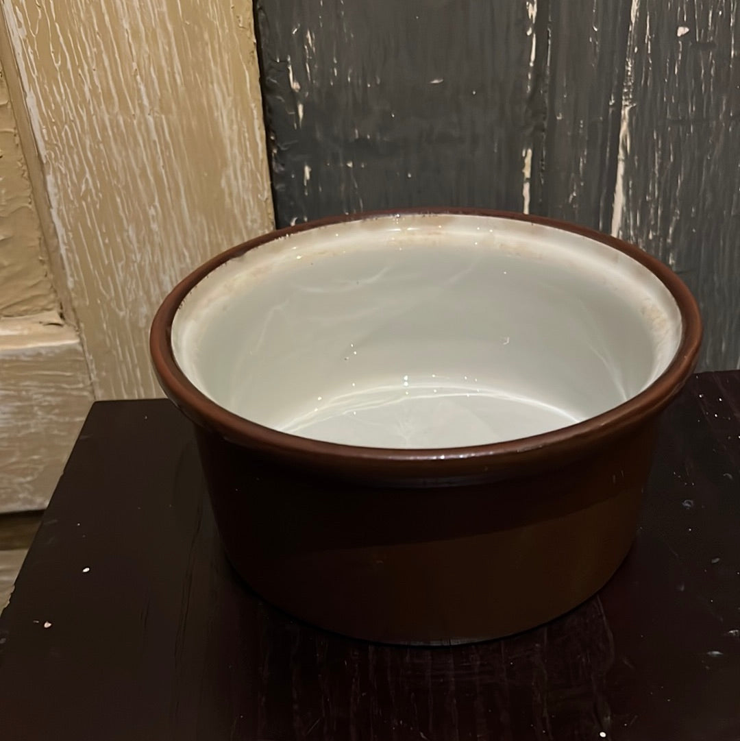 7" Brown Stone bowl/crock