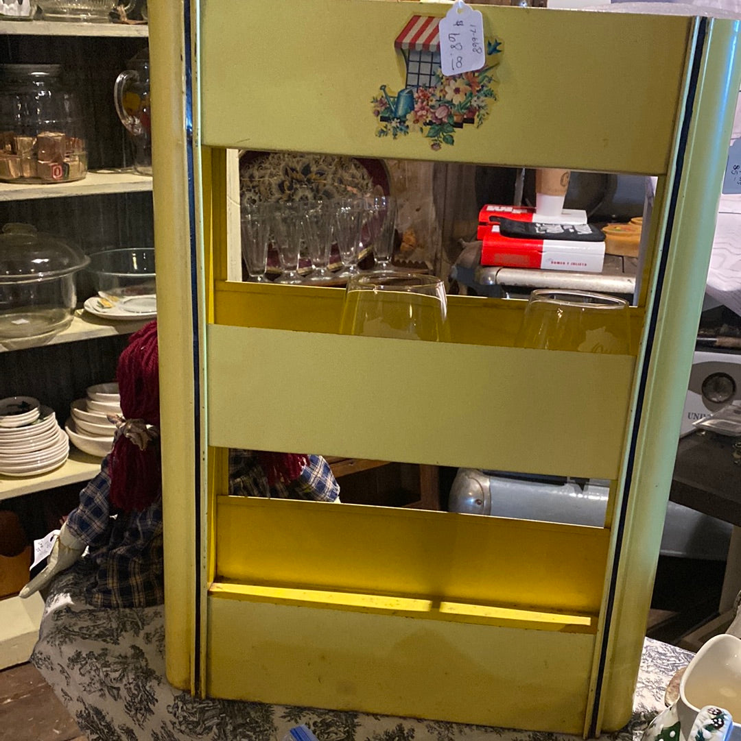 Yellow Metal Shelf