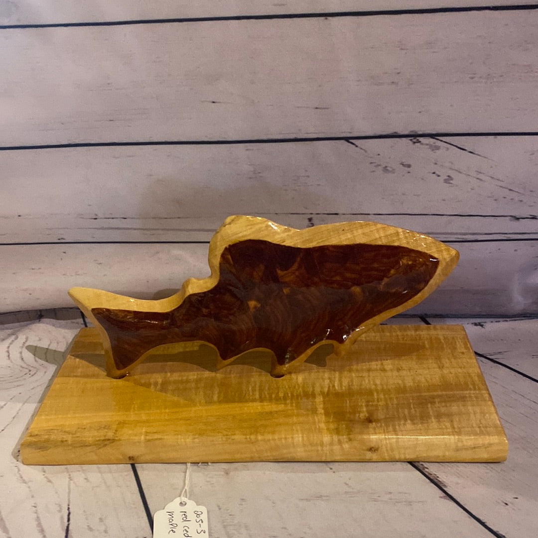 Red Cedar Fish on Maple