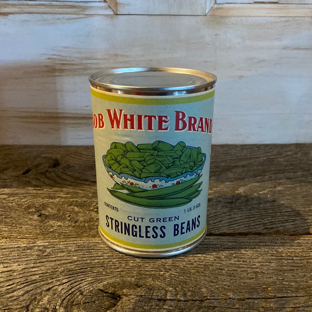 Bob white branded beans can
