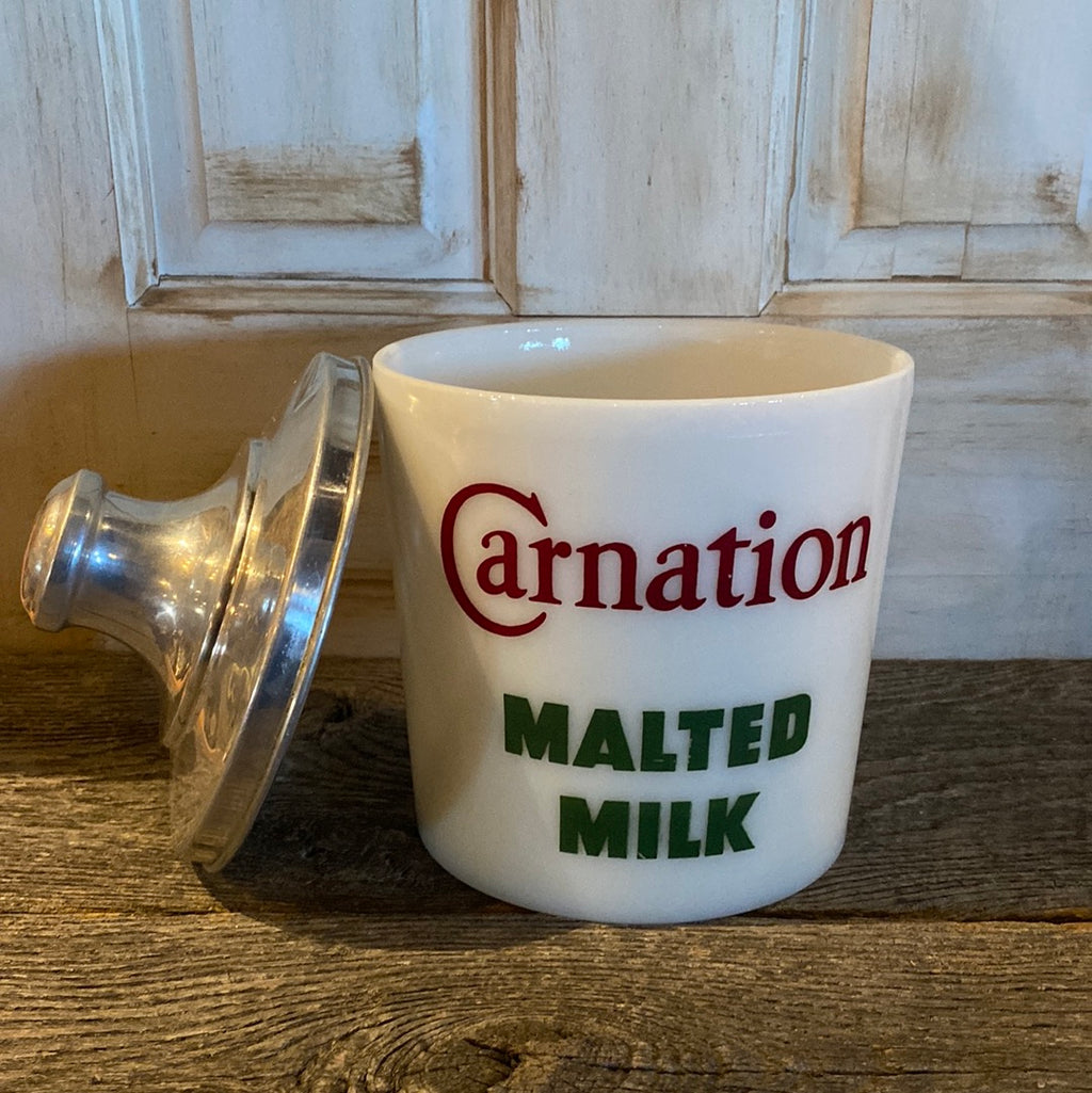 Carnation Malted Milk (Milk Glass)