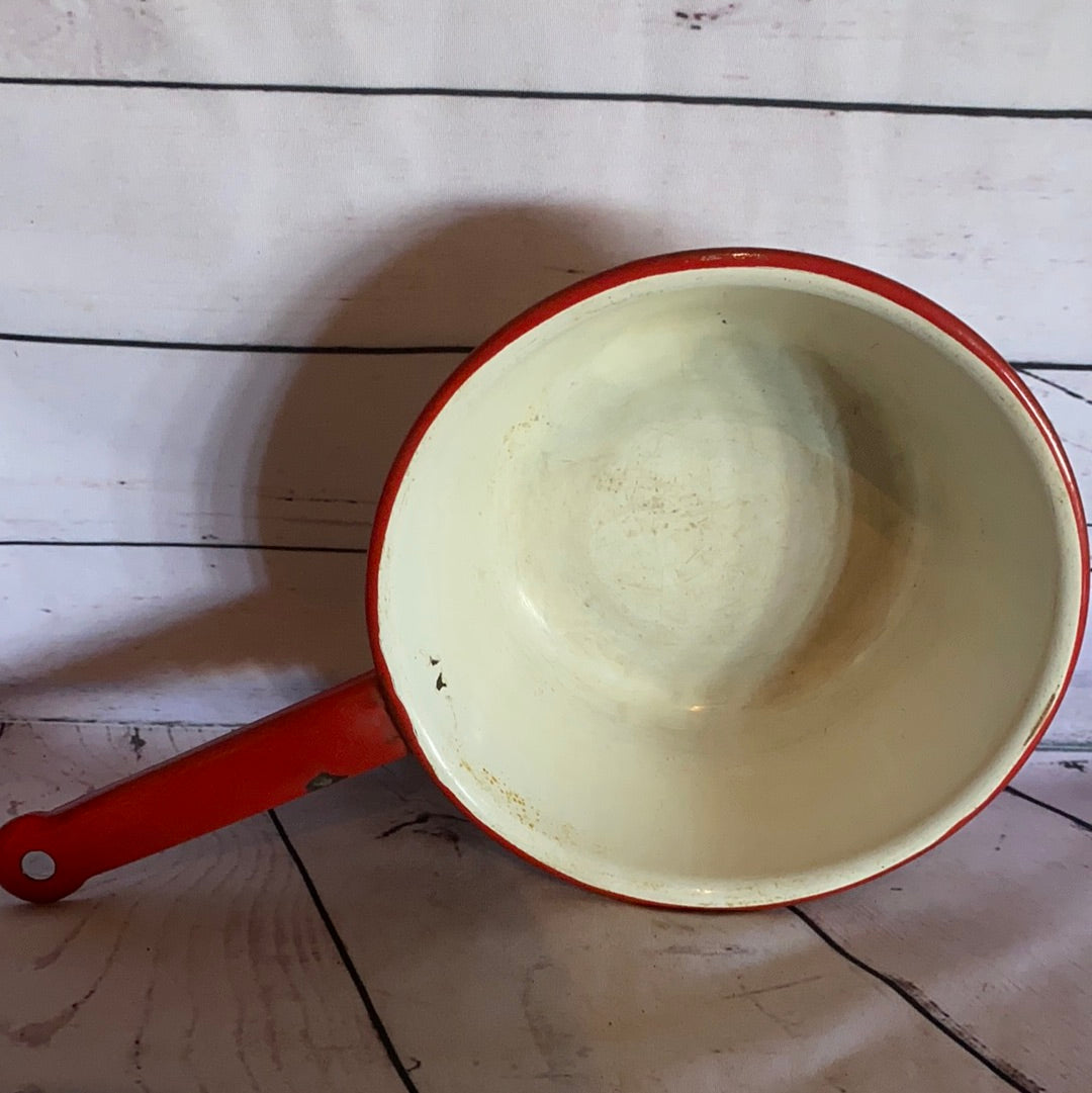 Enamel Red Pot