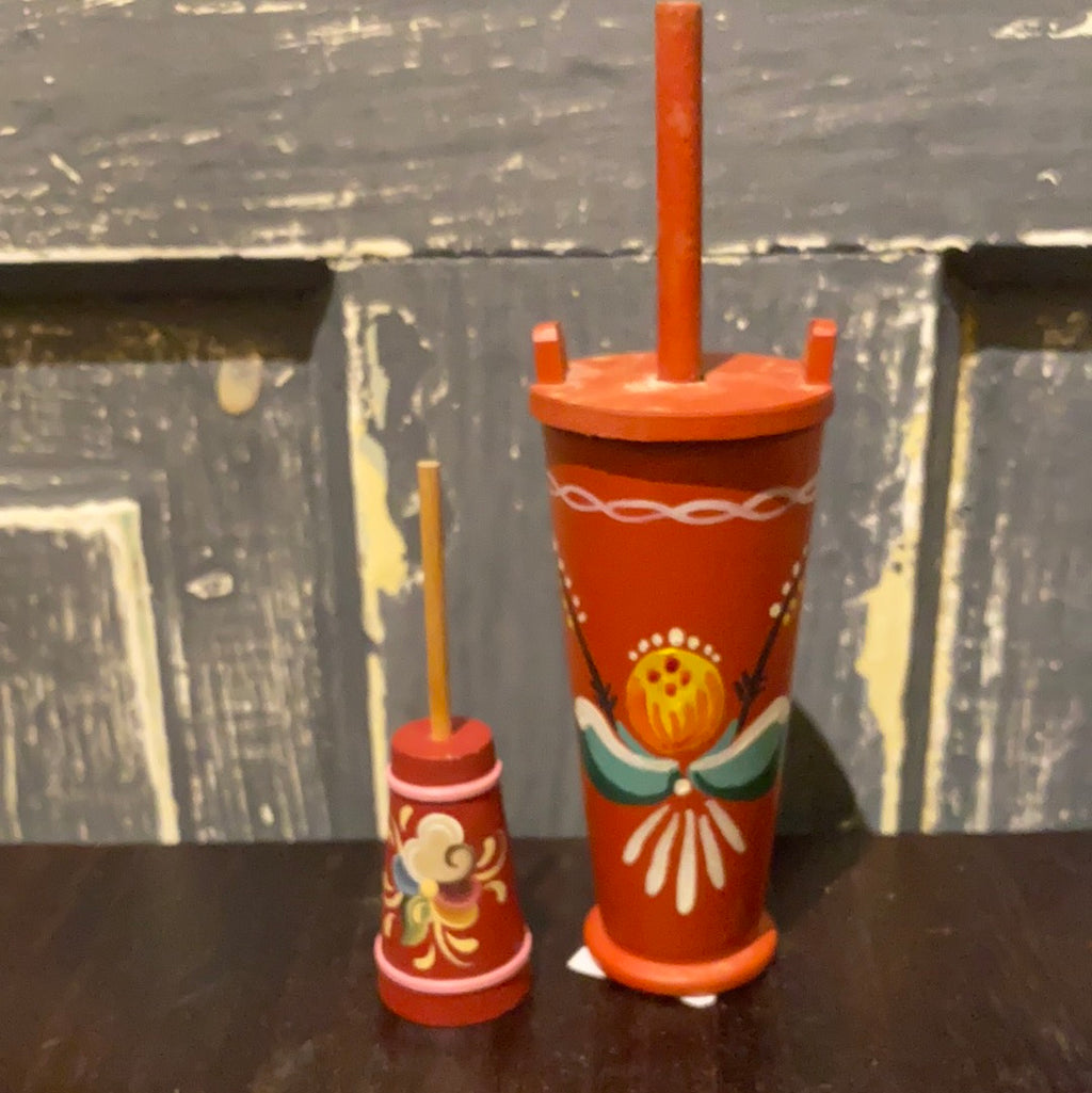 Rosemaling Butter-churn (sm+lg set)