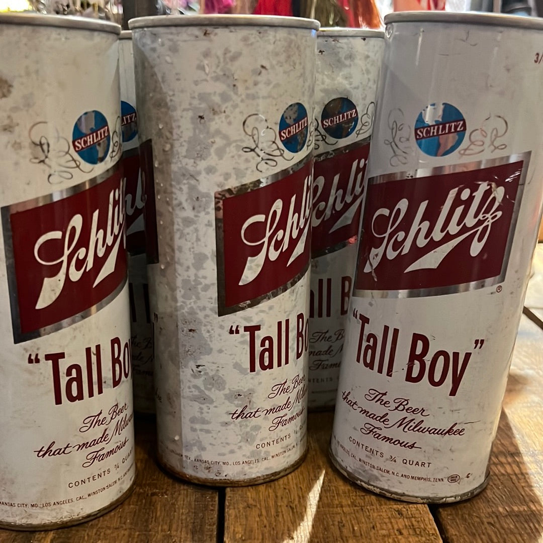 Schlitz Tall Boy Cans