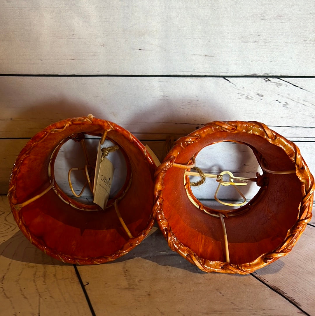 Hide lamp shades