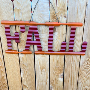 Metal fall sign