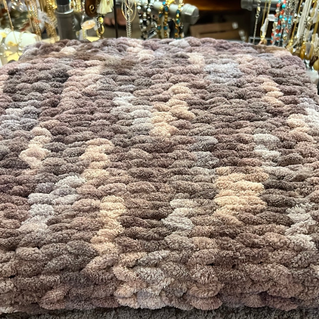 32" x 26" Hand Knitted Throw Blankets