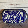 Enamel Blue Marble casserole pan