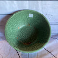Green enamel bowl