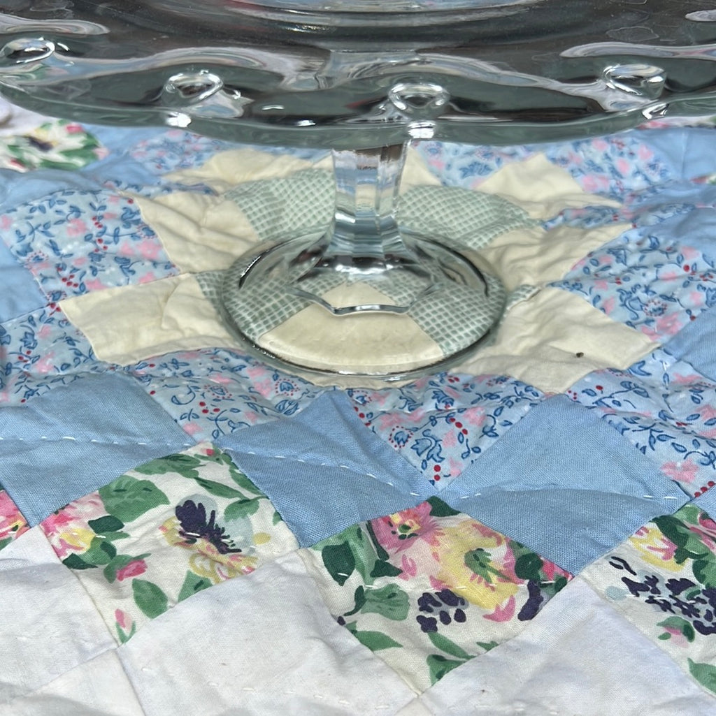 Glass cake stool