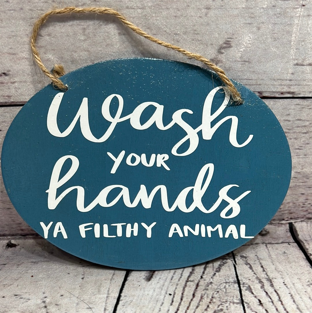 Handmade hanging signs