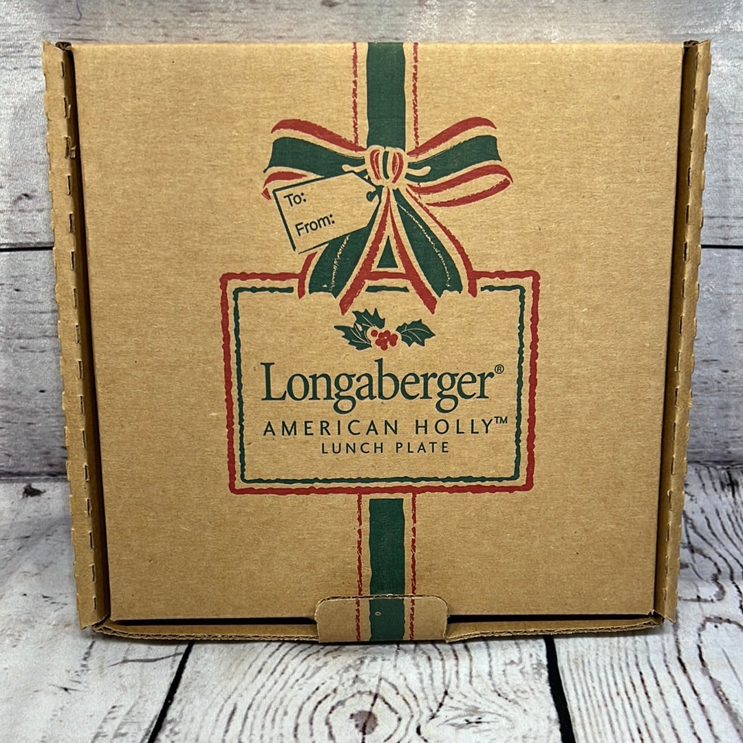 Longaberger American Holly Plate