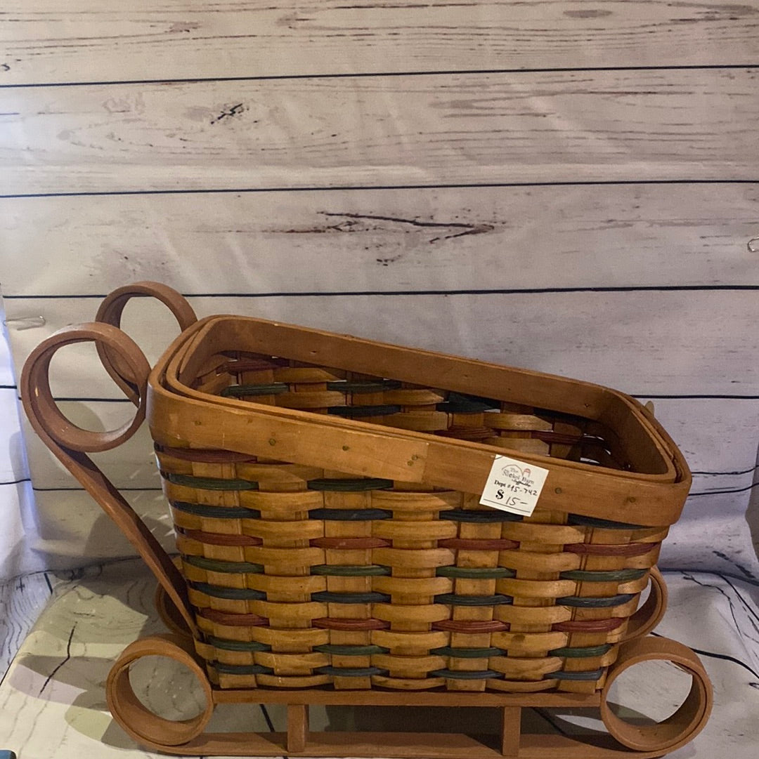 Wicker Sleigh Basket