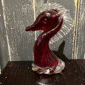 Glass Ruby Red Horse Head