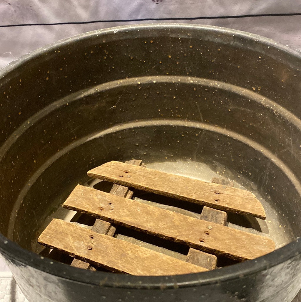 Large Black Enamel Pot