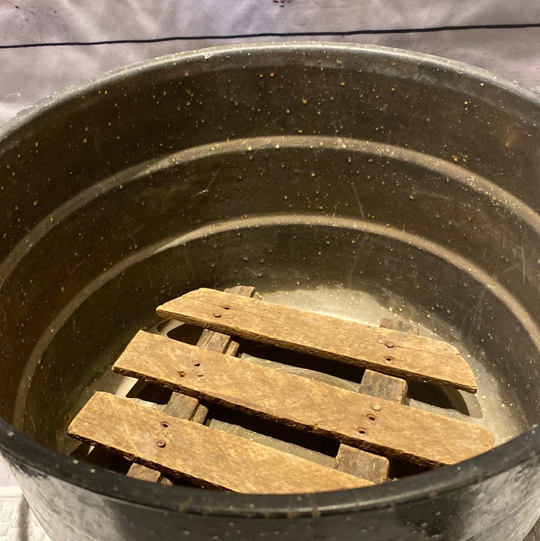 Large Black Enamel Pot