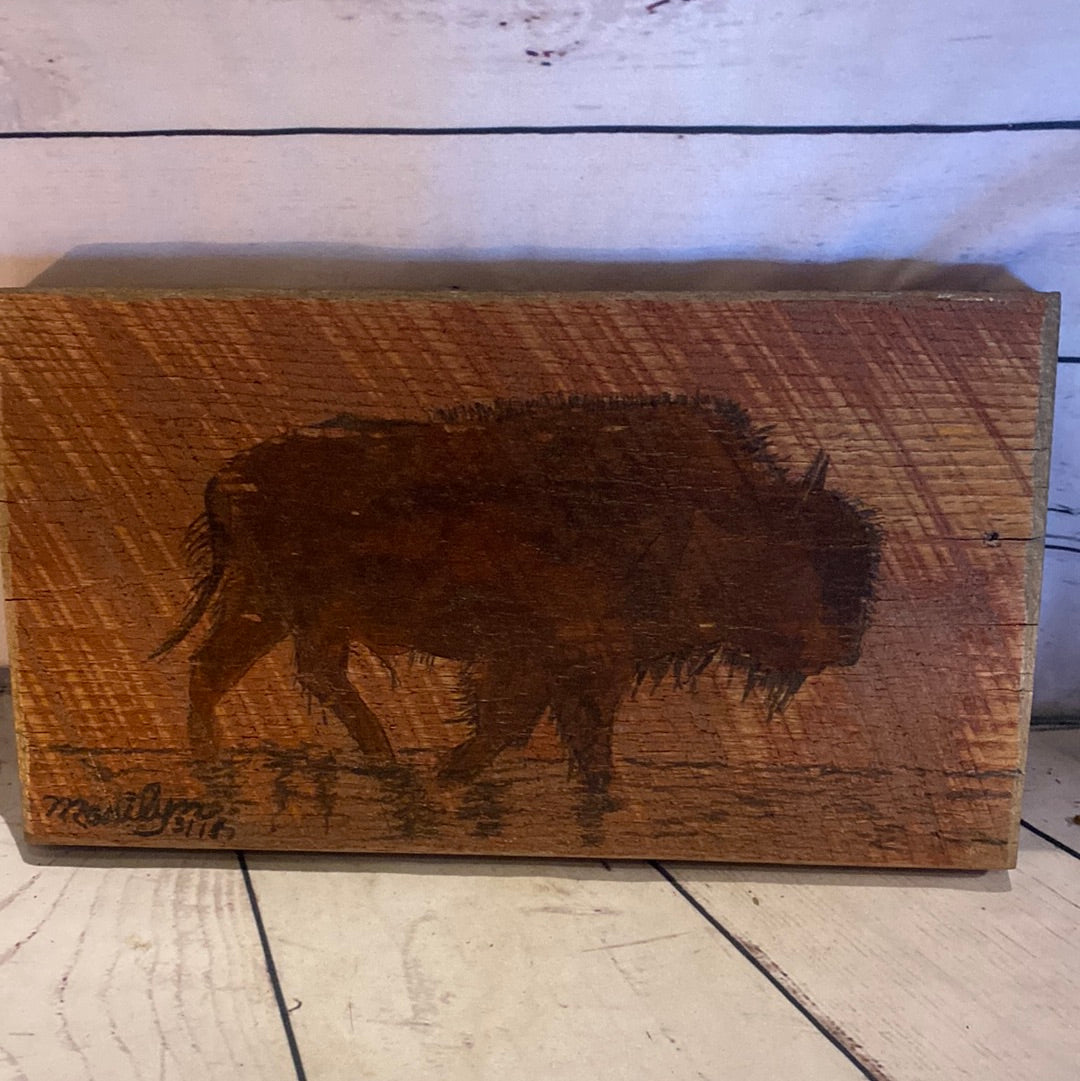 Buffalo Wood Carving