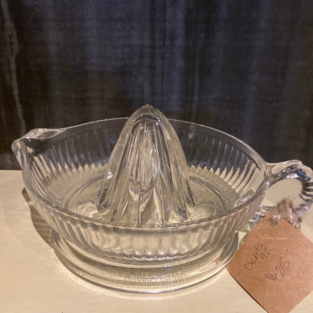 Glass lemon squeezer