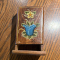 Handmade Rosemaling match holder