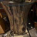 Wood stump table